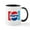 White/Black Inside, variant on CafePress - 90S Pepsi Logo - 11 oz Ceramic Mug - Novelty Coffee Tea Cup