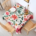 thumbnail image 2 of Pioneer Flower Floral Print Pattern Square Tablecloth,Waterproof Square Table Cover,Wipeable Spillproof Washable Table Cover for Home Kitchen Party Decor 42"X42"(107x107cm), 2 of 6