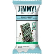 JiMMY! Mint Cookies 'N Cream (Wake & Focus) Protein Bars, 12 Count