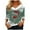 Green, variant on Women Christmas Outfit Women's Autumn Winter V Neck Long Sleeve T-Shirt with Festive Holiday Print Design for Casual Wear Blue 2XL