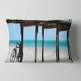 thumbnail image 2 of Designart 12" x 20" Blue Polyester Throw Pillow, 2 of 5