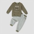 thumbnail image 2 of Xudanell Baby Boy Outfits Splicing Outfits 6 12 18 24 Months 2T 3T Toddler Boy Clothes With Letter PRETTY FLY FOR A LITTLE GUY Top Stretch Pants Suit, 2 of 7