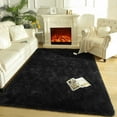 thumbnail image 4 of Noahas Soft Fluffy Area Rug Modern Shaggy Bedroom Rugs for Kids Room Nursery Rug Floor Carpets, 2'x 3',Black, 4 of 8