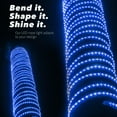 thumbnail image 3 of West Ivory 76 LEDs, 10ft Blue LED Rope Light w/ 8 Mode 3/8" Thick, Controller Connectable Outdoor Permanent Waterproof Accent Exterior Lighting, ETL Certified, Holiday Christmas Backyard Decor, 3 of 10