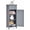 Grey, variant on Floor Storage Cabinet with Drawer and Adjustable Shelves, Modern Side Organizer for Bathroom, Living Room or Bedroom (Gray)