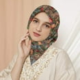 thumbnail image 2 of vbnergoie Women Lady Flowers Printing Scarf Vintage Bandanas Hair Scarfs For Islam Women Folk-Custom Scarf Neckerchief Wrap Shawl Travel Neck Wrap Oblong Silk Scarf Cotton Scarf for, 2 of 4
