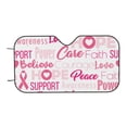 thumbnail image 6 of Lsque Breast Cancer Pink Ribbons Awareness (2) Car Windshield Sun Shade | Accordion Folding Style Auto Shade for Car Truck SUV Van | Blocks UV Rays Sun Visor Protector | Medium, 6 of 7