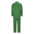 thumbnail image 4 of Fgnfyis Elegant Mens Satin Silk Button Down Pajamas Sets Solid 2 Piece Family Sleepwear Loungewear Long Sleeve Silk Nightwear and Loungewear for Men Light Green XXL, 4 of 8