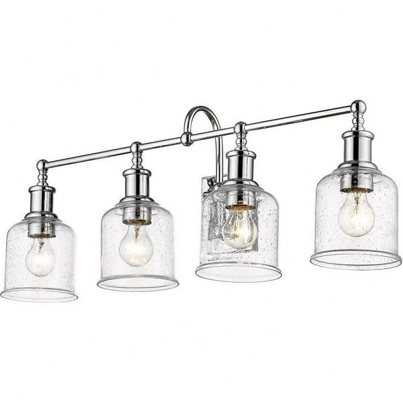 4 Light Vanity Light Fixture in Transitional Style-12.25 inches Tall and 32 inches Wide-Chrome Finish Bailey Street Home 372-Bel-4652176