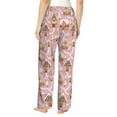 thumbnail image 3 of Picia Gingerbread Houses Pink Wonderland Womens Soft Woven Cotton Elastic Waistband Sleep Pajama Pant Lounge Sleep Pant With Pockets And Drawstring-Medium, 3 of 9