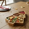 thumbnail image 4 of Christmas Wood Serving Tray,Christmas Tree Shaped Wooden Platter Rustic ,Farmhouse 6.29 X 9.44 Inches Food Dish Plate Table Serving Platter For Christmas Charcuterie Cheese Food Fruit,(A,One Size), 4 of 8