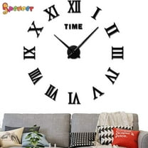 Spencer 15.75" x 04" Black Analog Round Traditional Wall Clock