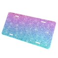 thumbnail image 3 of Junzan Multicolor Glitter Front License Plate Covers Decorative Car Metal Plates Novelty License Plate 6 X 12 Inch For Women Men, 3 of 9