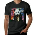thumbnail image 2 of Wuche Graffiti Panda Street Pop Art, Design Shirt, Art Display, T-shirt Lover Gift Casual Breathable Men, Women, Boys, Girls, Children Black, 2 of 4