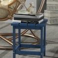 thumbnail image 3 of Resenkos Outdoor Side End Table, End Table, Outdoor Couch Table,Patio Side Table, 15" Square Outdoor End Table, HDPE Plastic Tea Table, Blue, 3 of 11