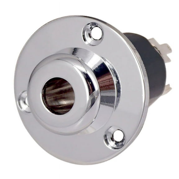 HOT! Bass Guitar Output Input End Pin Jack-6.35 Acoustic Equalizer EQ Preamp Socket 6.35mm Accessories Silver