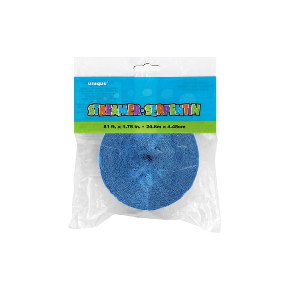 Unique Crepe Streamer 1.75"x 81ft Baby Blue