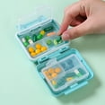 thumbnail image 4 of 2 Pack Travel Pill Box, Portable Removable Double-Layer Pill Box, Moisture-Proof Small Pill Box (Pink), 4 of 5