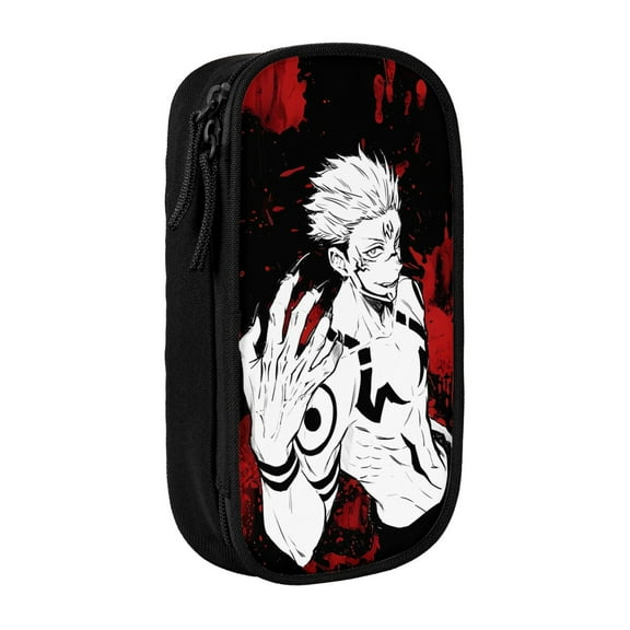 Jujutsu Kaisen Ryomen Sukuna Pencil Case, Multipurpose Pencase ,Large Capacity Durable Pencil Pouch Storage Pen Bag Organizer Stationery
