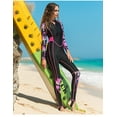 thumbnail image 2 of Charmo Women Half-Zipper Floral One Piece Surfing Wetsuit, 2 of 4