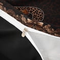 thumbnail image 4 of Erosebridal Brown Leopard Print Twin Bedding for Girls Women, Monogrammed R Duvet Cover Set, Black Reversible 2pcs, 1 Duvet Cover and 1 Pillowcase (No Comforter), 4 of 6