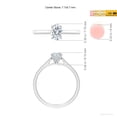thumbnail image 5 of ANGARA IGI Certified Lab Grown 1 Ct Diamond Engagement Ring for Women in 14K White Gold (Size-7.7x5.7mm|Color-F-G|Clarity-VS) | April Birthstone, Anniversary, Jewelry Gift for Women | Diamond Ring, 5 of 7