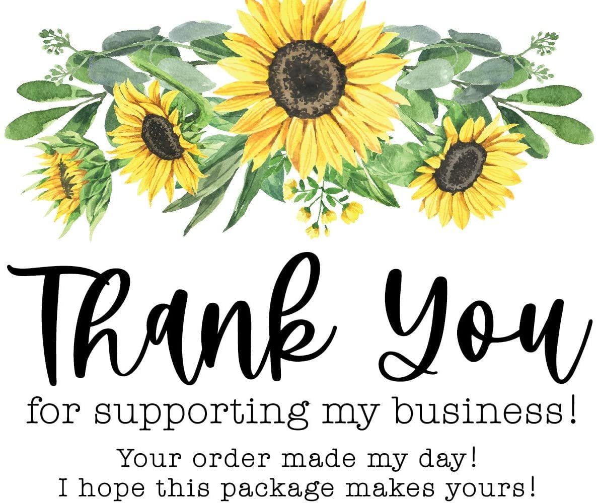 25 Sunflower Business Thank You Cards - Walmart.com