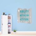 thumbnail image 2 of Motivation Determines What You Do Motivational Self Positive Quote Wall Design Wall Art Sticker Designs Vinyl Stickers For Home House Walls Rooms Windows Bedroom Decoration Size (26x26 inch), 2 of 3