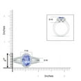 thumbnail image 4 of ANGARA Natural Oval 2.9 ct Tanzanite Split Shank Halo Ring in 14K White Gold for Women (Size-10x8mm) | December Birthstone, Birthday, Anniversary, Jewelry Gift for Women | Natural Tanzanite Ring, 4 of 8