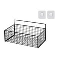 thumbnail image 4 of Cesta de almacenamiento para gabinete, organizador de pared colgante, estantes montados en la pared, estantes colgantes de pared M Negro con pegatina, 4 of 9