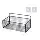 thumbnail image 4 of Cesta de almacenamiento para gabinete, organizador de pared colgante, estantes montados en la pared, estantes colgantes de pared M Negro con pegatina, 4 of 9