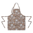 thumbnail image 2 of Cute Hedgehog Mushroom Leaves Pattern Apron-Garden Aprons for Women with Pockets-Cotton Linen Waterproof Kitchen Cooking Gardening Aprons Adjustable for Kitchen,Cooking,BBQ and Salon 33x27 Inch, 2 of 7