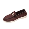 thumbnail image 3 of Women's Loafers Wide Width, Trendy Slip-On Flats Low Heel Shoes, Metal Buckle Casual Moccasins, Fashionable Dress Shoes for Spring Summer, 3 of 10