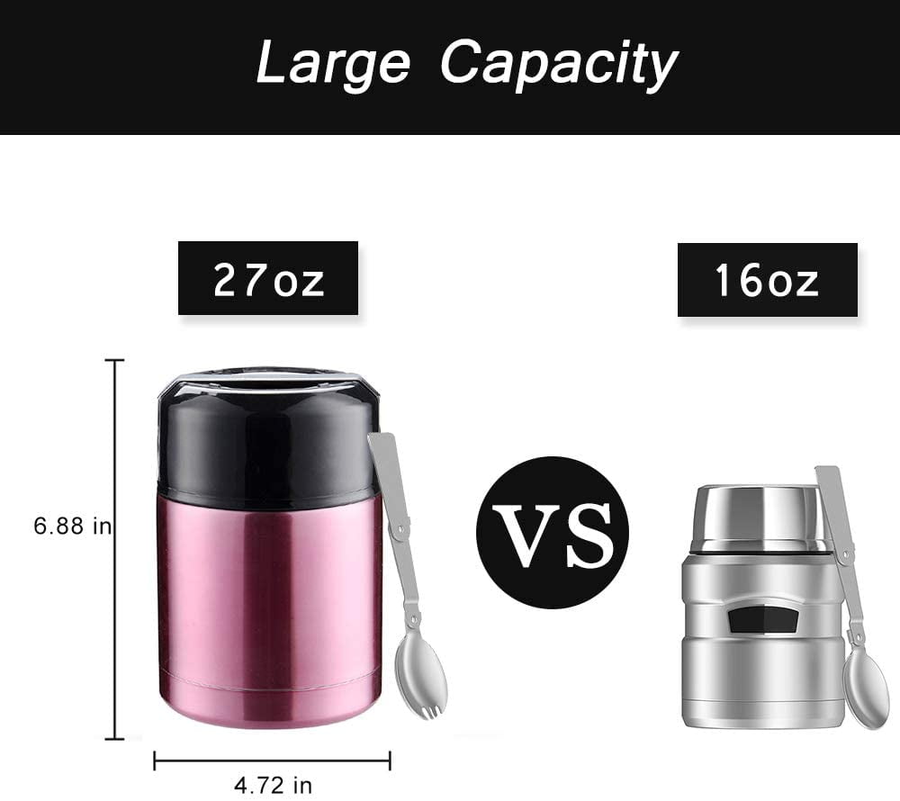 MEGA CALOR Vacuum Flask Wide Mouth Insulated Food Thermo 