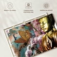 thumbnail image 6 of Elephant Stock Butterfly And Buddha Wall Art - Horizontal Canvas Wall Art - Living Room Wall Decor - Religion And Spirituality Canvas - Blue And Pink Decor - 36" x 24", 6 of 8