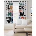 thumbnail image 2 of Funny Words Blackout Curtains for Bedroom Living Room Darkening Curtains 84 Inch Length 2 Panels Set Cartoon Colorful New Job Star Window Curtain Insulated Window Treatment Grommet Drapes 42"x84", 2 of 9