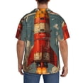 thumbnail image 3 of Balery Rusty Rocket Launch Camisa Casual de Manga Corta con Botones para Hombre, Texturizada, Estilo Cubano, para Playa, Verano-X-Large, 3 of 5