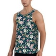 thumbnail image 2 of Pofeuu Lilies Flowers Print Men's Workout Tank Tops Sleeveless Muscle Gym Shirt Quick Dry-XX-Large, 2 of 7