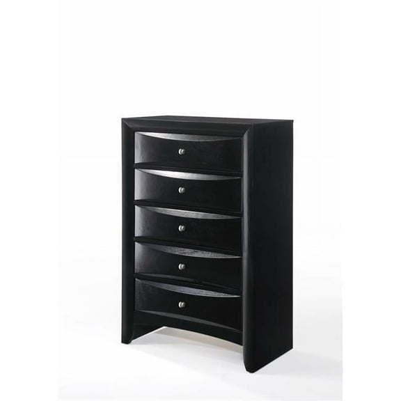 48 in. Center Metal Glide Drawer with Wood Chest , Black