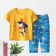 thumbnail image 2 of NOLDARES Newborn Baby Boy Outfits 2 Pieces Cotton Crewneck Short Sleeve Top Tee Print Casual Cargo Shorts Truck Clothes(Yellow,11-12 Y), 2 of 7