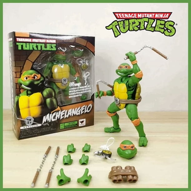 Figuras de acción de Tortugas Ninja Mutantes adolescentes SHF, Leonardo Raphael, Donatello, Mickey, estatua TMNT, modelo de muñeca, Juguetes LIUWENJING unisex