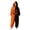 Orange, variant on Halloween Colorblock Pumpkin Onesie, Zip-Up Hooded Flannel Jumpsuit with Jack-O-Lantern Face (1 PC) Black L
