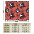 thumbnail image 3 of DouZhe Ultra-Soft Micro Fleece Lightweight Flannel Bed Blanket, Halloween SpiderWeb Pumpkin Spooky Print Cozy Warm Throw Blankets, 50"x40", 3 of 7