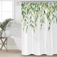 thumbnail image 2 of Small Stall Shower Curtain 48x72 Inch Narrow Half Size Green Vines Bath Curtains Bathroom Decor Spring Botanical Plants Leaves Farmhouse Waterproof Fabric Shower Curtain Set with Hooks 48 Inch, 2 of 6