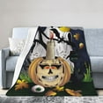thumbnail image 1 of Anti-Pilling Flannel Bed Throw Blankets Halloween Ghost Pumpkin - Couch-Ultra-Soft Micro Fleece Sofa Bed Camping Travel Blanket for Adults 40"x30", 1 of 8