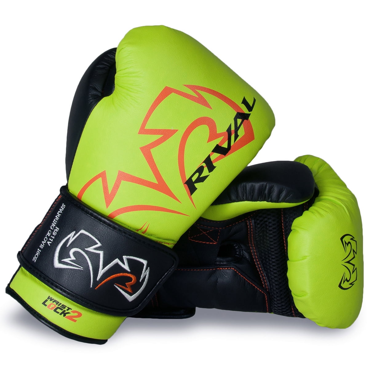 Rival Boxing Evolution Hook and Loop Sparring Gloves Lime Green