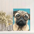 thumbnail image 2 of Smart Pug with Glasses Canvas Print, Wall Art for Living Room, Bedroom, Office, Cafe, Bar, Study, 2 of 8
