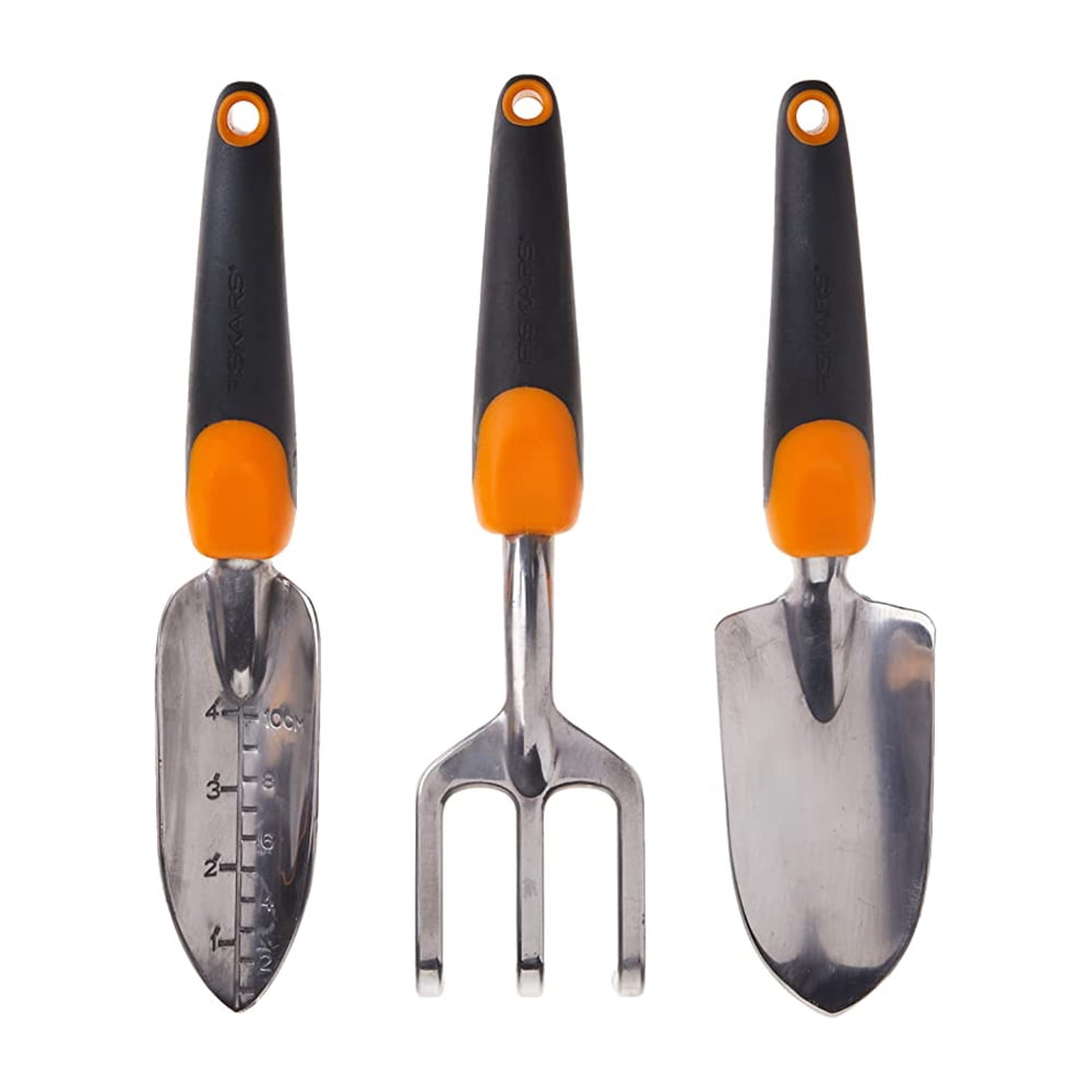 Garden Tool Set, 3 Piece CastAluminum Heavy Duty Gardening Kit Includes Hand Trowel, Transplant
