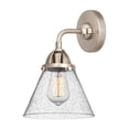 thumbnail image 3 of Innovations Lighting  Nouveau 2 Cone - 1 Light 8" Sconce Seedy/Brushed Satin Nickel, 3 of 5