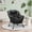 Black, variant on LAZY BUDDY Lazy Chair, Modern Lounge Accent Chair with Armrests & Side Pocket, Leisure Sofa Armchair, Reading Chair for Living Room, Bedroom, Office